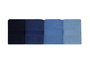 Aucune Juego de 4 toallas de mano - Azul - 50 x 90 cm